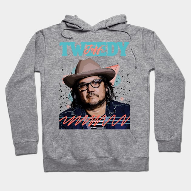 Jeff Tweedy // Wilco // Fan Art Retro Design // Vintage Hoodie by Nandin Putri